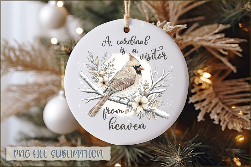 Cardinal Vintage Christmas PNG Sublimation Shetara Begum 