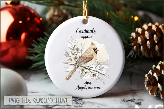 Cardinal Vintage Christmas PNG Sublimation Shetara Begum 