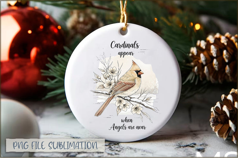 Cardinal Vintage Christmas PNG Sublimation Shetara Begum 