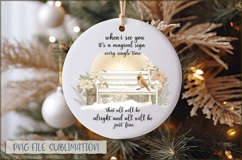 Cardinal Vintage Christmas PNG Sublimation Shetara Begum 