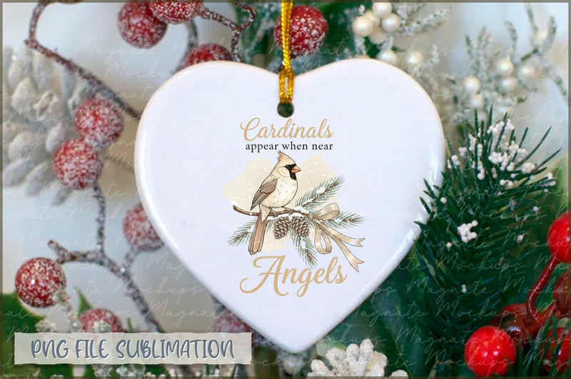 Cardinal Vintage Christmas PNG Sublimation Shetara Begum 