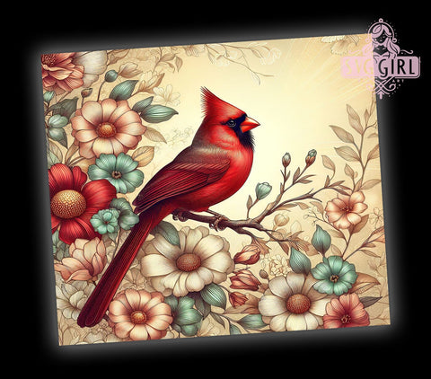 Cardinals, Angels, Tumbler Wrap, 20oz Tumbler, Sublimation Design, Gift for Nature Lovers, Inspirational Drinkware Sublimation SvggirlplusArt 