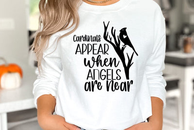 Cardinals appear when angels are near, Memorial Quote SVG SVG FiveStarCrafting 