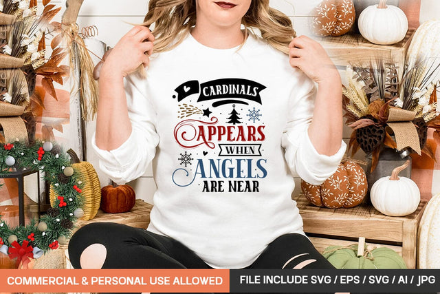 Cardinals Appears When Angels Are Near Svg Design SVG designmaster24 