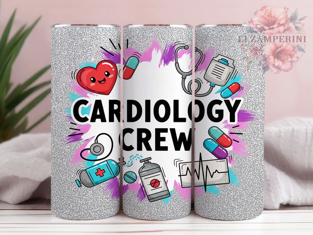 Cardiologist EKG Crew Medical Tumbler, Cardiology Crew Design, Heart Doctor Tumbler, Medical Tumbler Sublimation, 20oz Healthcare Tumbler, EKG Line Tumbler Wrap Sublimation Li Zamperini 