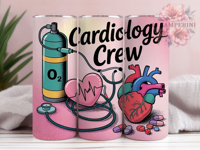 Cardiologist EKG Crew Medical Tumbler, Cardiology Crew Design, Heart Doctor Tumbler, Medical Tumbler Sublimation, 20oz Healthcare Tumbler, EKG Line Tumbler Wrap Sublimation Li Zamperini 