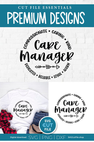 Care Manager svg, health care worker svg, manager of care, Nurses Week, Nurse Appreciation, Caregiver, Care SVG, svg dxf png SVG SVG Cut File 