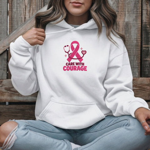 Care With Courage Breast Cancer Embroidery Design – Pink Ribbon Stethoscope Nurse Awareness Machine Embroidery File Embroidery/Applique DESIGNS PatternFeed8 