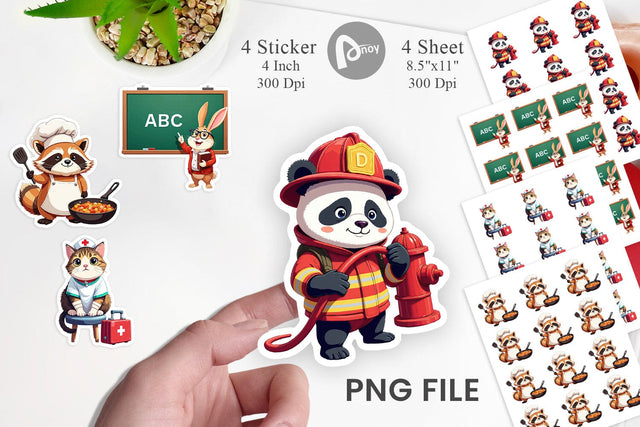 Career Animals Sticker Sublimation artnoy 