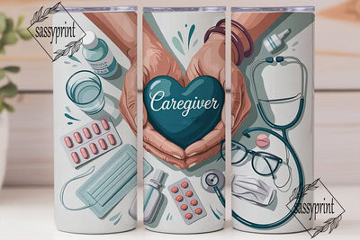 Caregiver 20oz Tumbler Wrap Sublimation sassyprint 