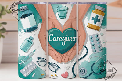 Caregiver 20oz Tumbler Wrap Sublimation sassyprint 