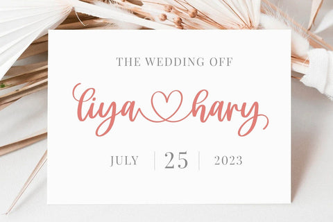 Carley - Lovely heart Script Font Font Jozoor 