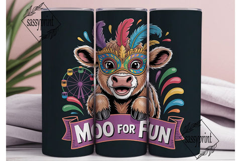 Carnival Calf 20oz Tumbler Wrap Sublimation sassyprint 