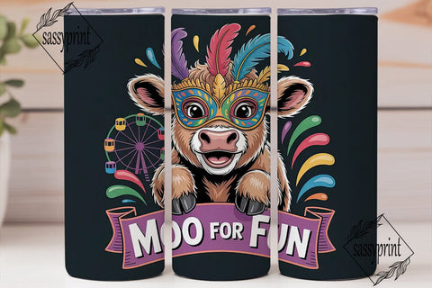 Carnival Calf 20oz Tumbler Wrap Sublimation sassyprint 