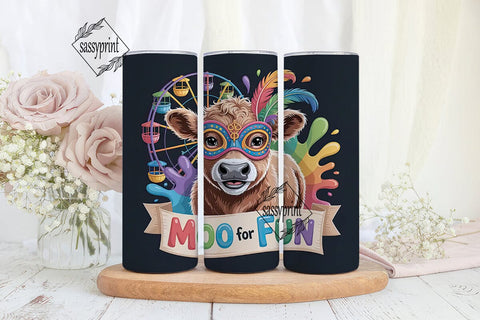 Carnival Calf 20oz Tumbler Wrap Sublimation sassyprint 