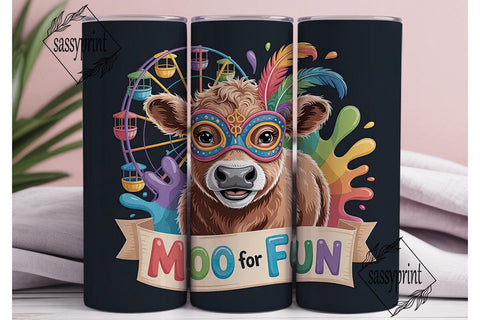 Carnival Calf 20oz Tumbler Wrap Sublimation sassyprint 
