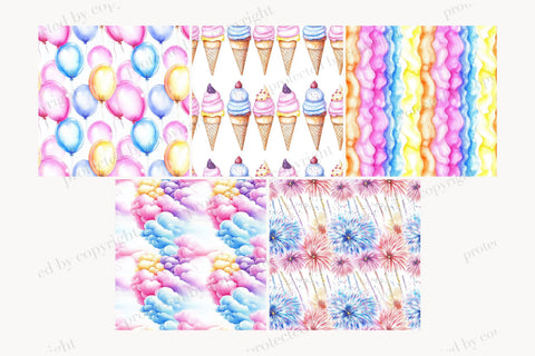 Carnival Paper Pattern Background | Festival Seamless JPEG Digital Pattern GlamArtZhanna 