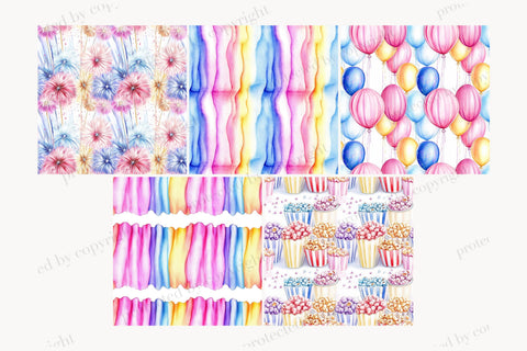 Carnival Paper Pattern Background | Festival Seamless JPEG Digital Pattern GlamArtZhanna 