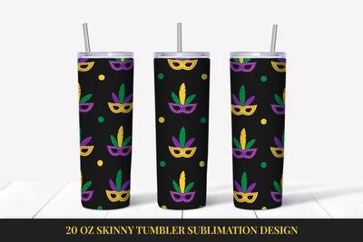 Carnival Tumbler Wrap Sublimation. Mardi Gras tumbler PNG Sublimation LaBelezoka 