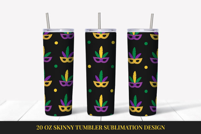 Carnival Tumbler Wrap Sublimation. Mardi Gras tumbler PNG Sublimation LaBelezoka 