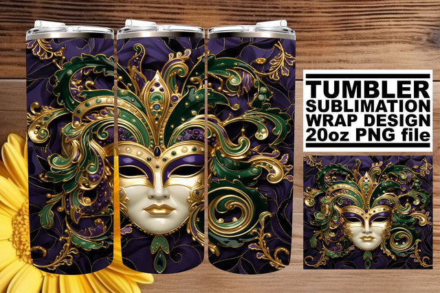 Carnival Vibes Tumbler Wrap Sublimation afrosvg 