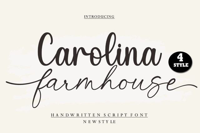 Carolina Farmhouse Font Studio Rhd Store 