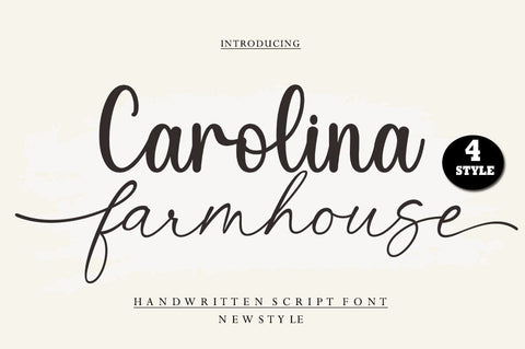 Carolina Farmhouse Font Studio Rhd Store 