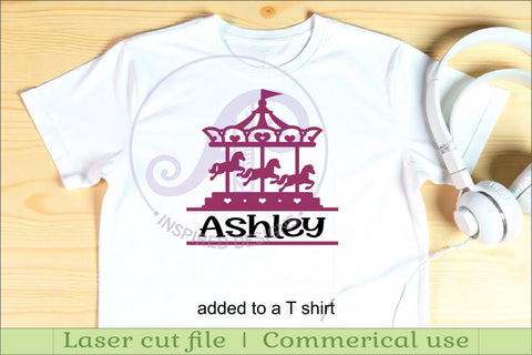 Carousel name sign svg laser cut file SVG APInspireddesigns 