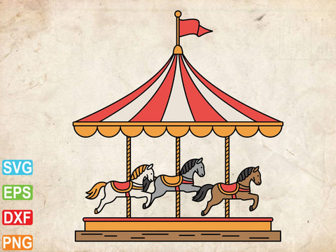 Carousel SVG, Carousel Vector, Carousel Outline, Carousel Clipart SVG Creativeart88 