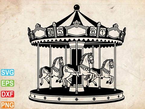 Carousel SVG, Carousel Vector, Carousel Outline, Carousel Clipart SVG Creativeart88 