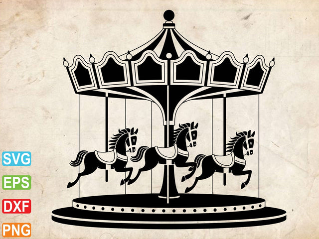 Carousel SVG, Carousel Vector, Carousel Outline, Carousel Clipart SVG Creativeart88 