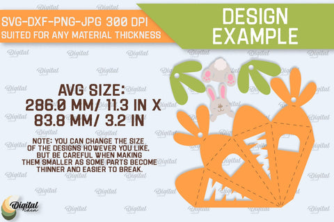 Carrot Boxes SVG Bundle. 3D Easter Gift Boxes Paper Cut 3D Paper Evgenyia Guschina 