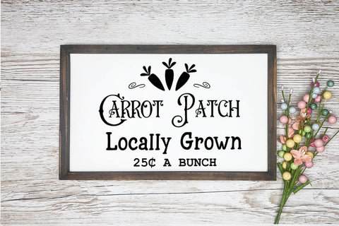 Carrot Patch Easter SVG I Farmhouse Easter Sign SVG I Easter SVG Happy Printables Club 