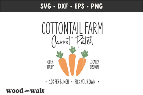 Carrot Patch SVG | Easter Cut File SVG Wood And Walt 