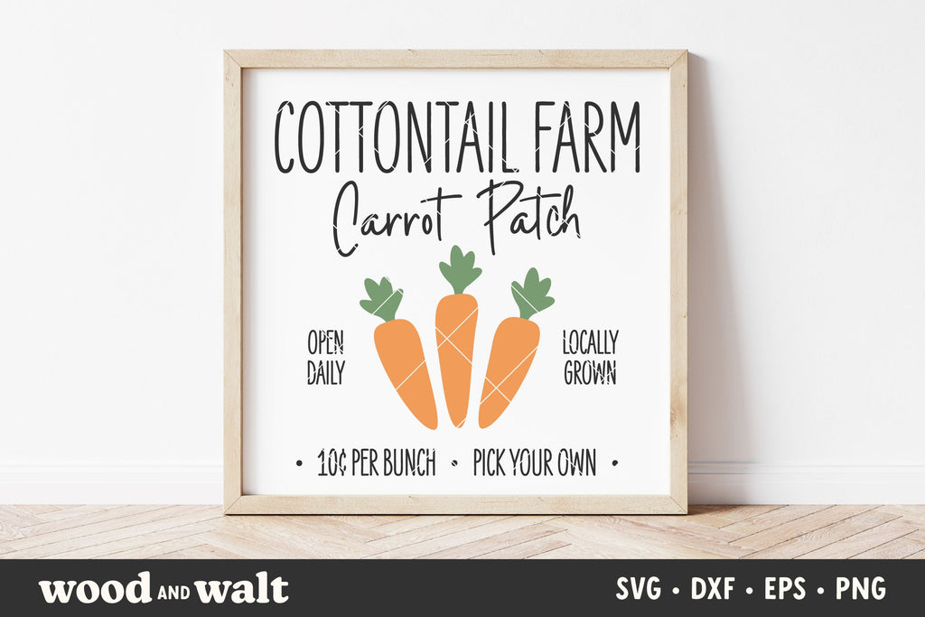 Cottontail Farm Carrot Patch SVG | Easter Cut File - So Fontsy