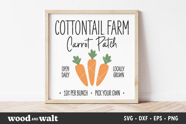 Carrot Patch SVG | Easter Cut File SVG Wood And Walt 