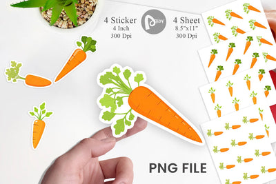 Carrot Sticker Sublimation artnoy 