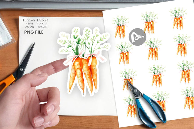 Carrot Sticker Sublimation artnoy 