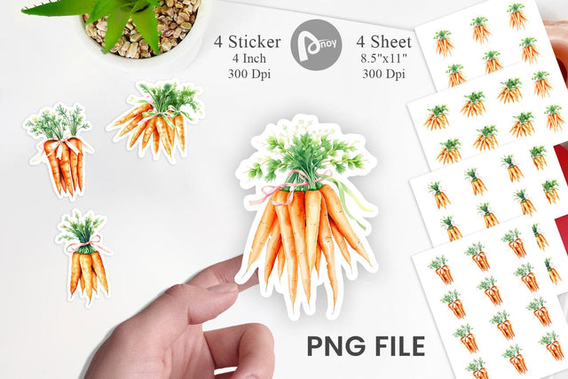 Carrot Sticker Sublimation artnoy 