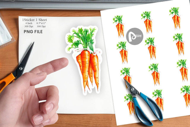 Carrot Sticker Sublimation artnoy 