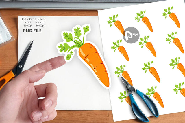 Carrot Sticker Sublimation artnoy 