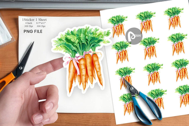 Carrot Sticker Sublimation artnoy 
