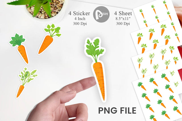 Carrot Sticker Sublimation artnoy 