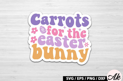 Carrots for the easter bunny Retro Sticker SVG akazaddesign 