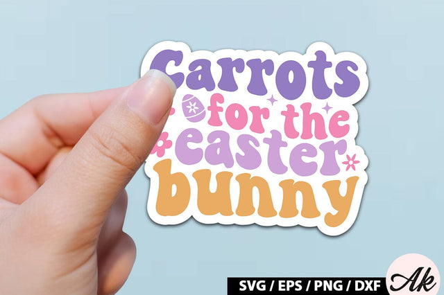 Carrots for the easter bunny Retro Sticker SVG akazaddesign 