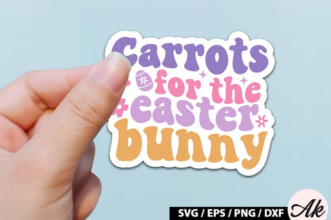 Carrots for the easter bunny Retro Sticker SVG akazaddesign 