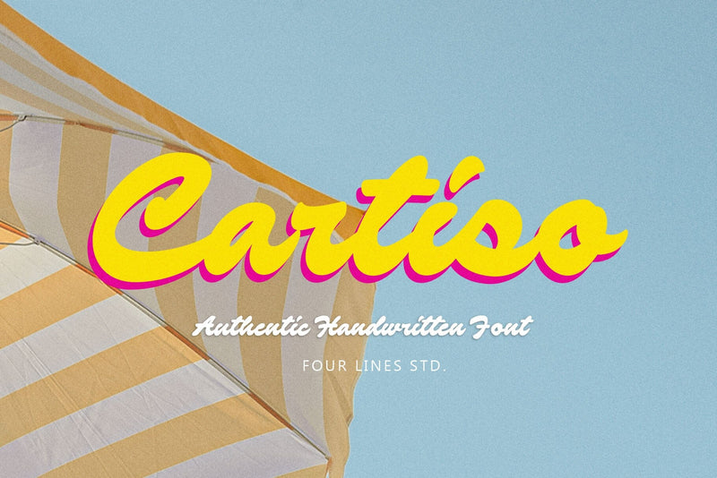 Cartiso – Authentic Handwritten font Font Four Lines Std. 