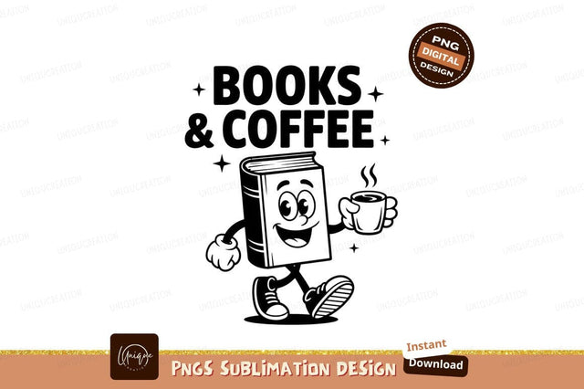 Cartoon Book Character Enjoying Coffee Vector Sublimation Designangry 