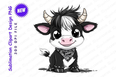 Cartoon Calf Cute Illustration Clipart Png Sublimation Regulrcrative 