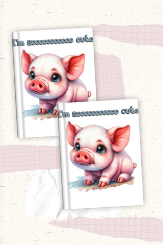 Cartoon Cute Piggy - I'm sooooo cool,High Quality Digital Download SVG ButterflyCraftDigital 